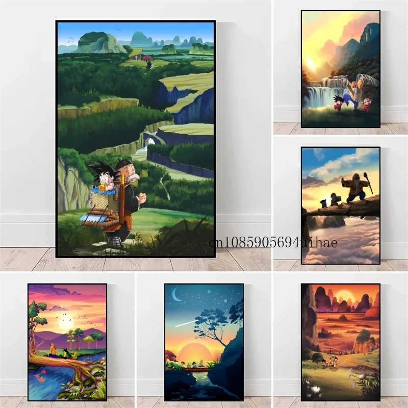 

Dragon Ball Goku Birthday Gifts Posters and Prints Wall Art Modern Living Room Children's Bedroom Decor Classic Picture Hanging