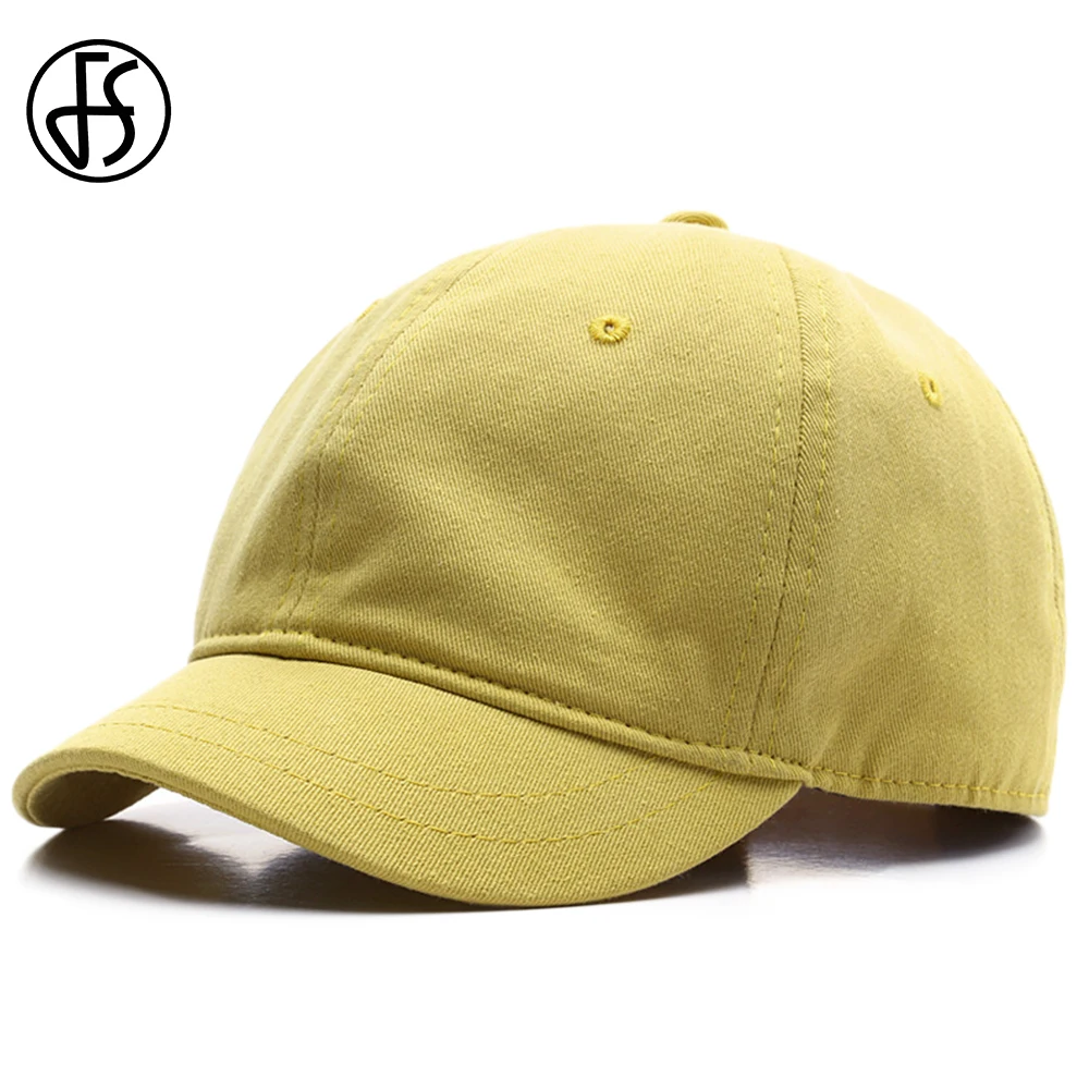

FS Fashion Yellow Short Brim Dad Hats For Men Luxury Brand Women Baseball Hat Street Snapback Hip Hop Caps Bone Masculino 2026