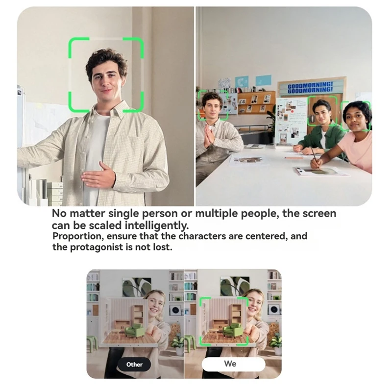 كاميرا ويب Insta360 Link 2C 4K مستشعر متفوق 1/2 بوصة، تأطير تلقائي، HDR، ميكروفون ذكي لإلغاء الضوضاء، كاميرا حية 4K