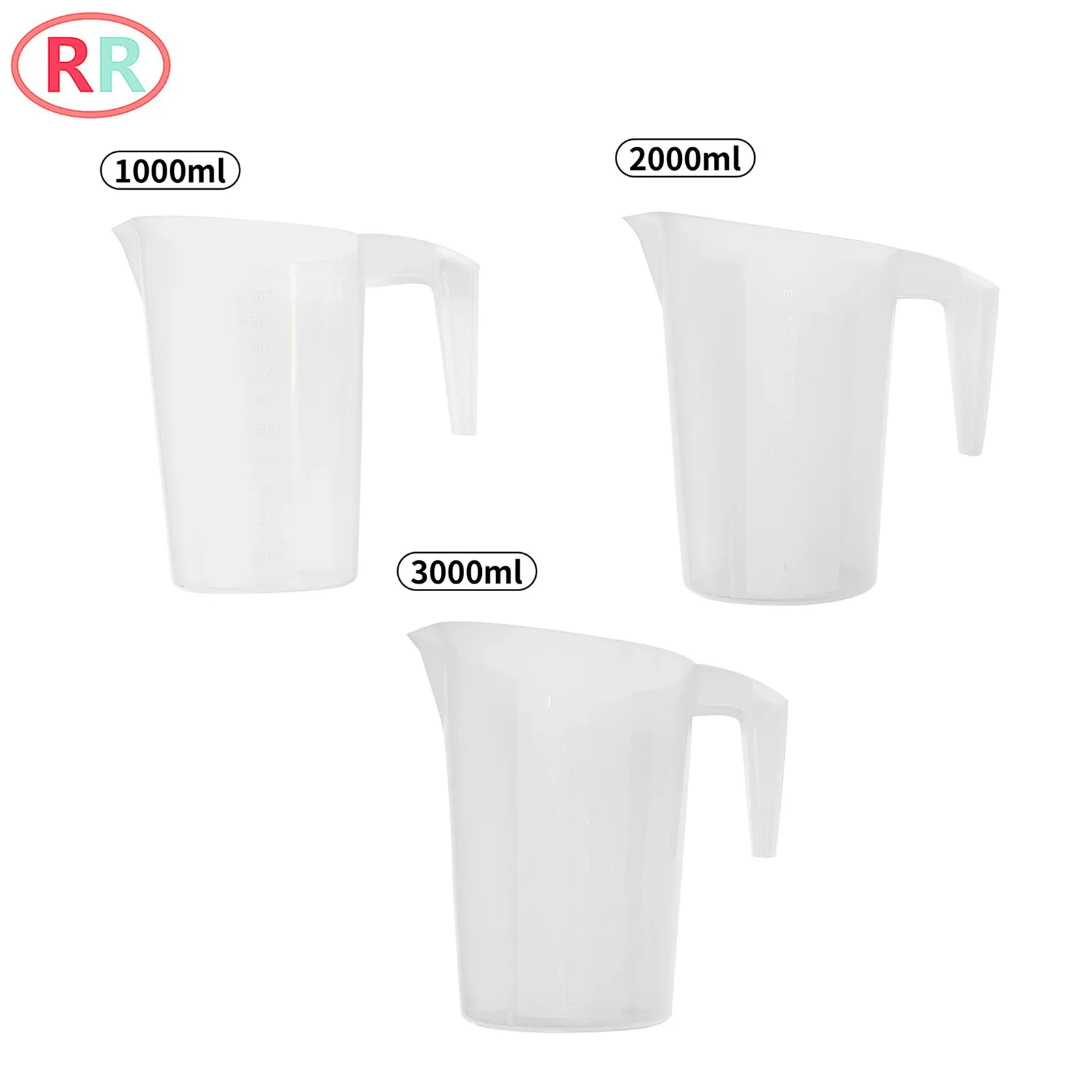 Plastic Food Grade Measuring Cup Graduated Measuring Liquid Ice Tea Pitchers for Kitchen Baking Laboratory Mixing Container