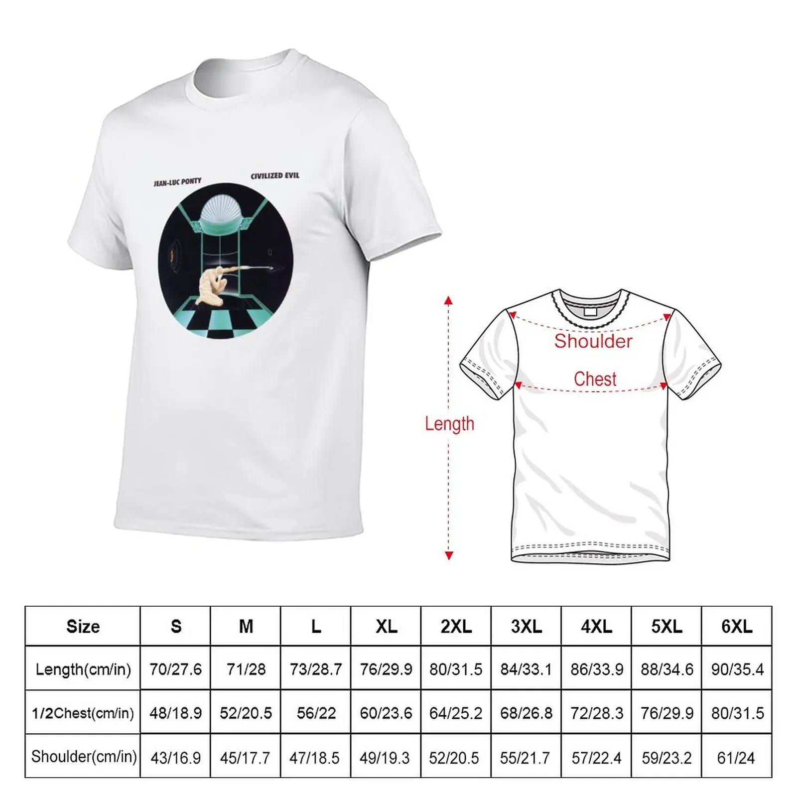 New Jéan Lúc Pónty CIVILIZED EVIL. T-Shirt cute clothes quick-drying t-shirt plain t shirts men