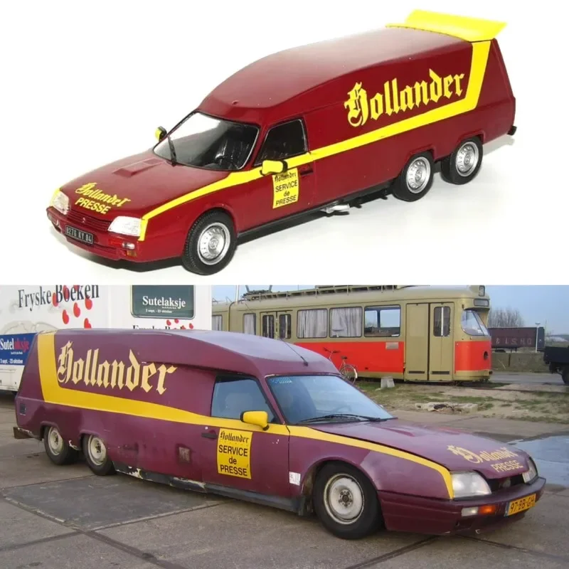 

Diecast 1:43 Scale IXO Citroen Six-wheeled CX Tissier Kranten Diorama Transport Alloy Car Model Collectible Toy Gift Display