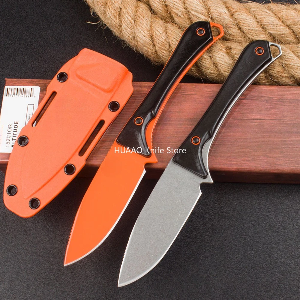 

Straight Knives BM 15201 Altitude Fixed Blade with Sheath Survival Outdoor Tactical Combat Camping Fruit Knife Multitool EDC