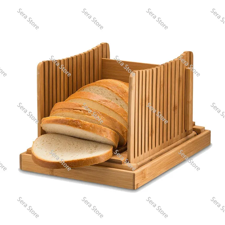 Bamboo Bread Cutting Rack, Bread Tray Baking Supplies Multi-function Drawer