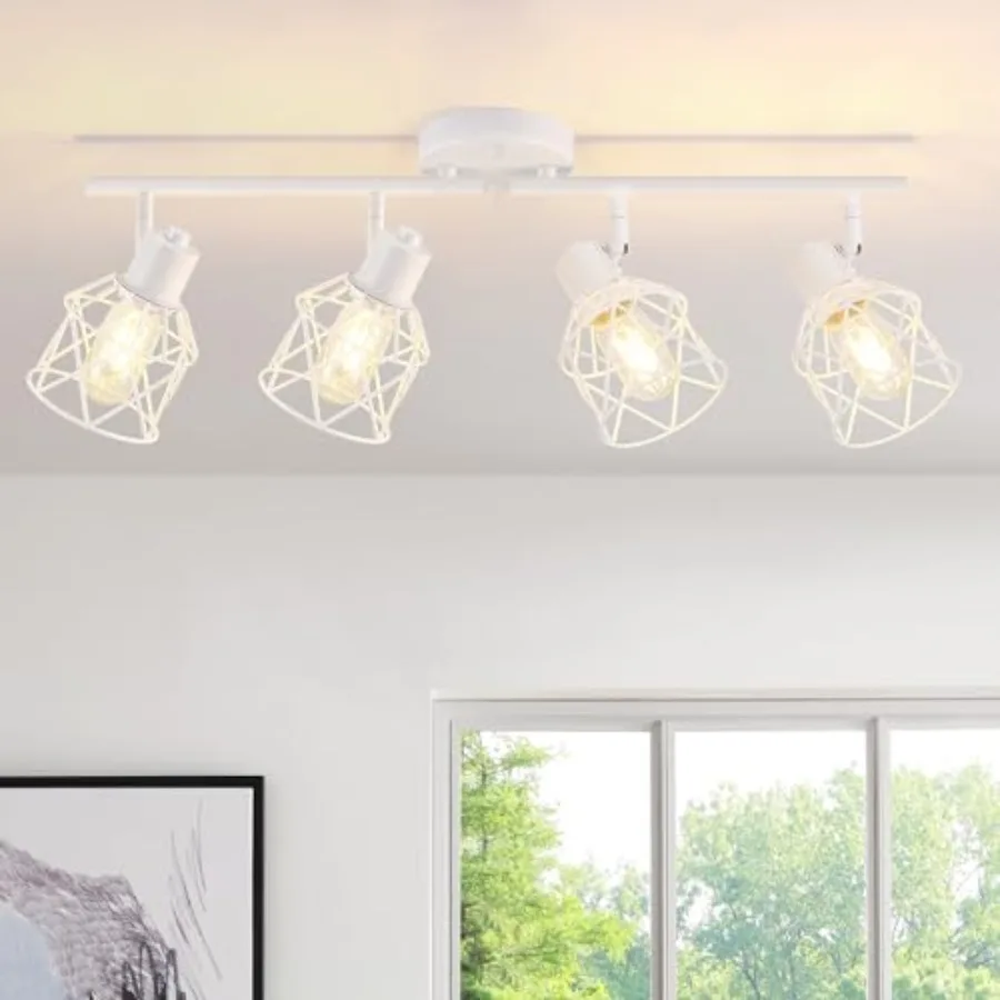 s Kitchen Light Fixtures Ceiling Mount Adjustable Multi-Directional Flush Mount Ceiling Light Fixture with Metal Cage Modern Sp