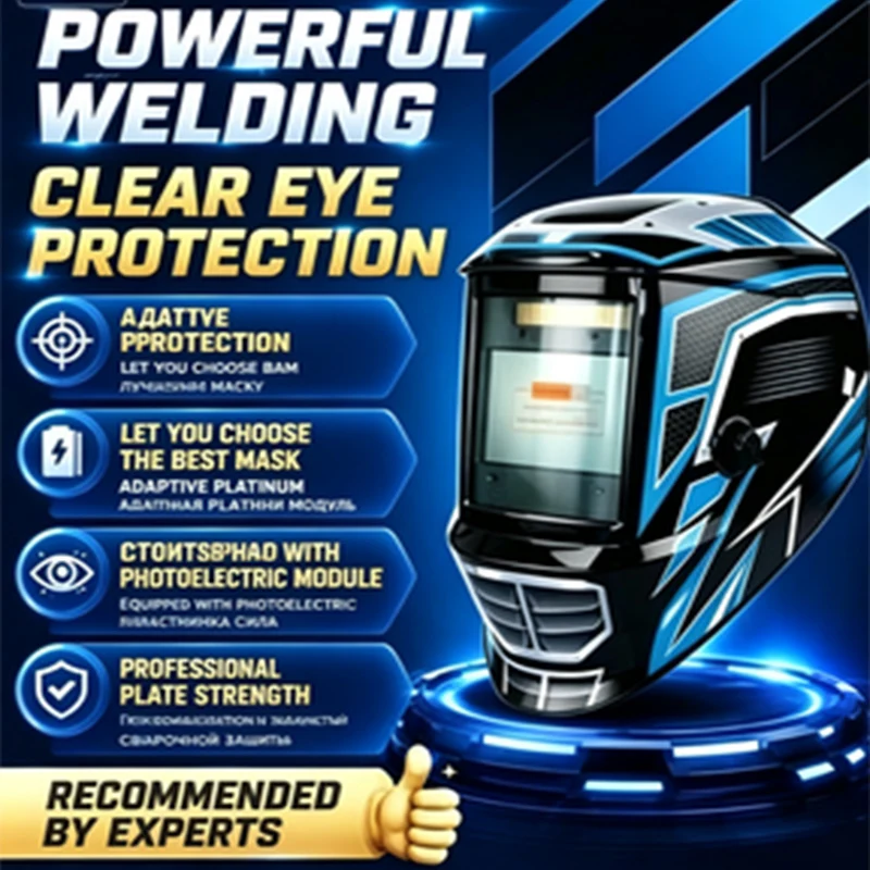 

Welding mask automatically darkened star-striped 4 arc sensors din 4 din 5-13 1/1/1/2 pa/pp solar battery