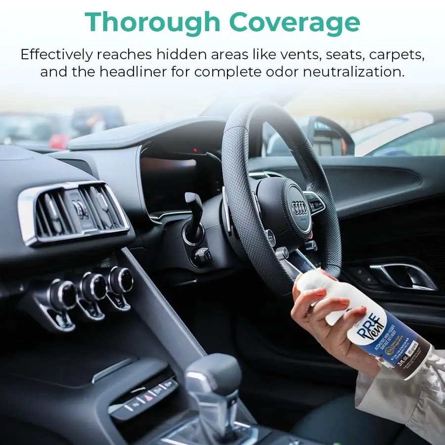منعش هواء مزيل الروائح الكريهة للسيارة من سمارت، بخاخ طويل الأمد للتحكم في الرائحة للمركبات، عطر سيارة جديد، 3 فلوريدا. أوز 5 عبوات