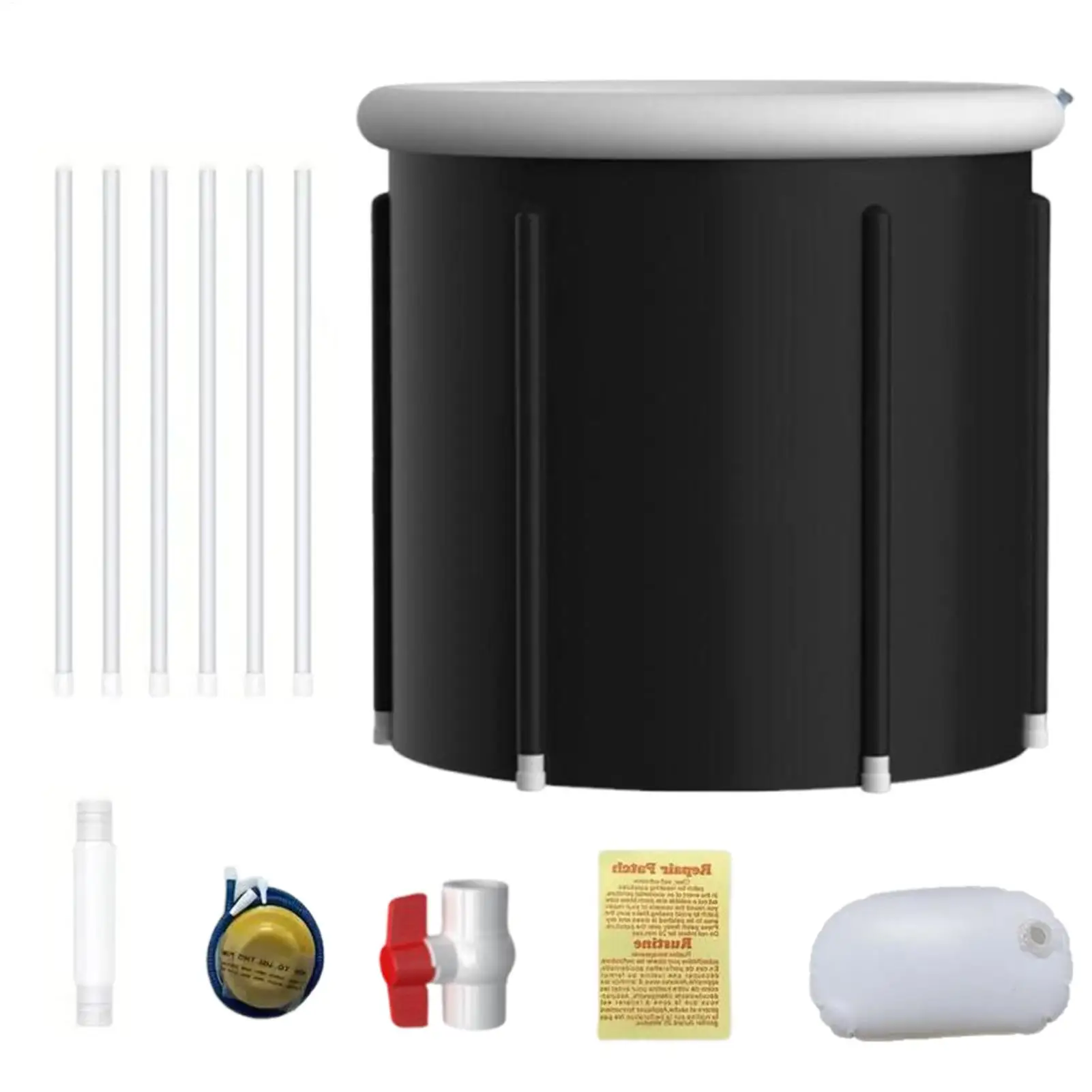 

Portable Bathtub Foldable Cold Plunge Tub Leakproof Basket Large Bathtub for Backyard Patio Bathroom Beach Trip Home Camping