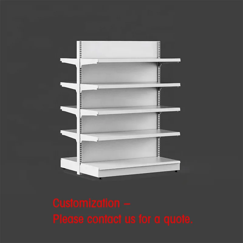 custom.Hot Sale Metallic Gondolas Shelves Tier Adjustable Steel Display Racks Snack Supermarket