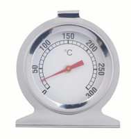 Baking high temperature resistant stainless steel oven thermometer base type oven pointer thermometer 0-300 ℃