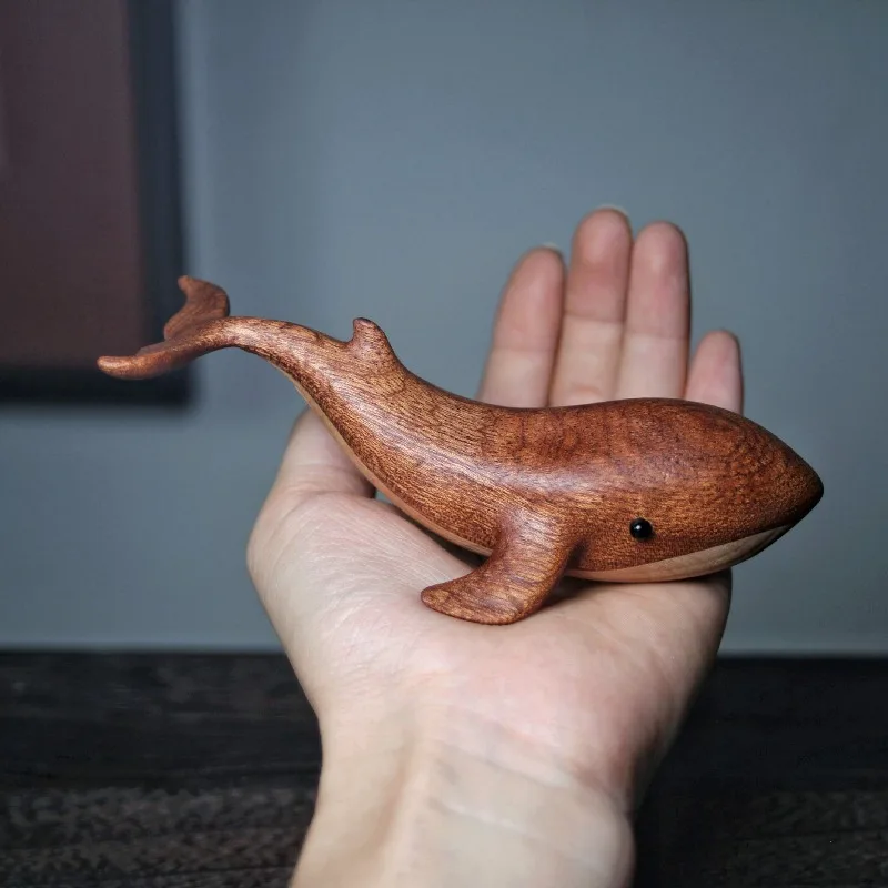 Simulated Whale Statue, Fashionable and Creative Wooden Animal Home Decoration, Fashionable Fish Decoration