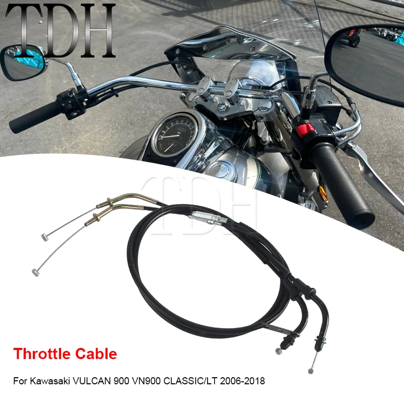97cm Lengthened Throttle Cable Fuel Cable Wires Motorcycle Accessories For Kawasaki VULCAN 900 VN900 VN 900 CLASSIC LT 2006-2018