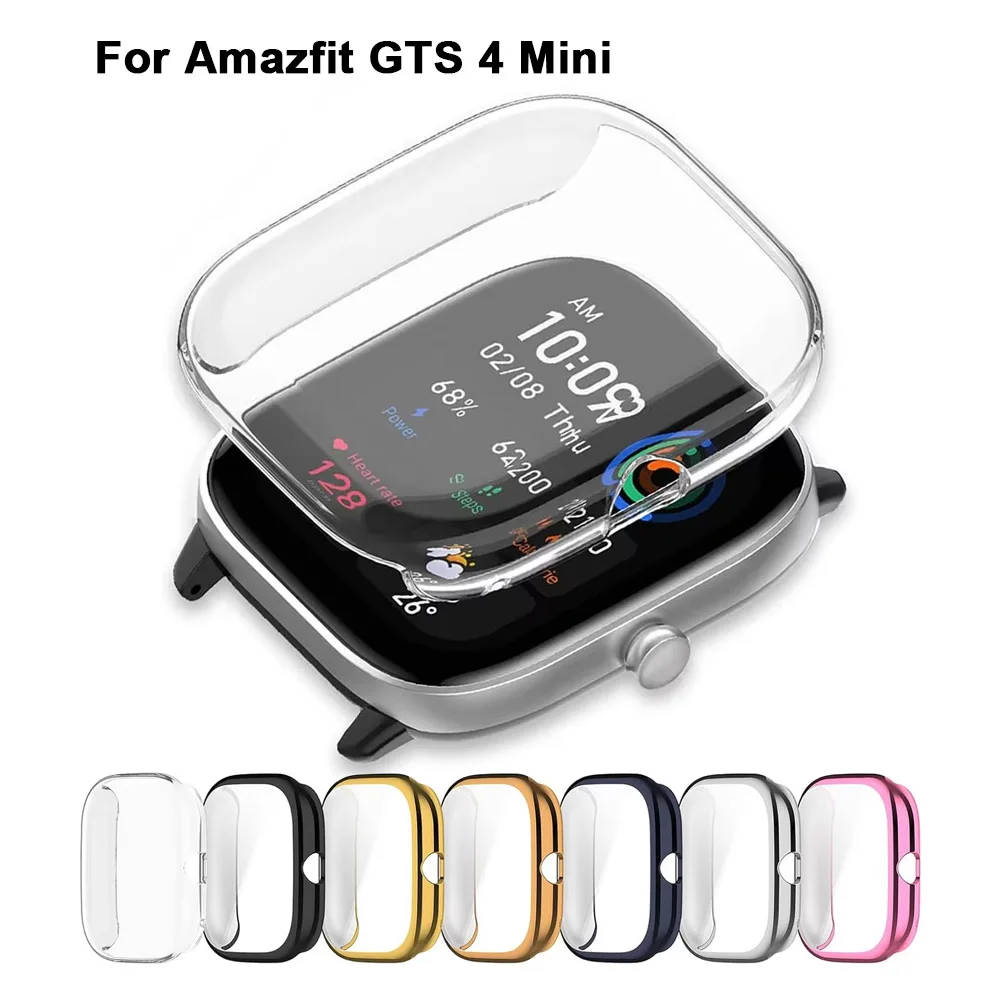 Case For Huami Amazfit GTS 4 Mini Watch Cover Screen Protector All-around Bumper For GTS4 Mini Accessories TPU Protective Shell