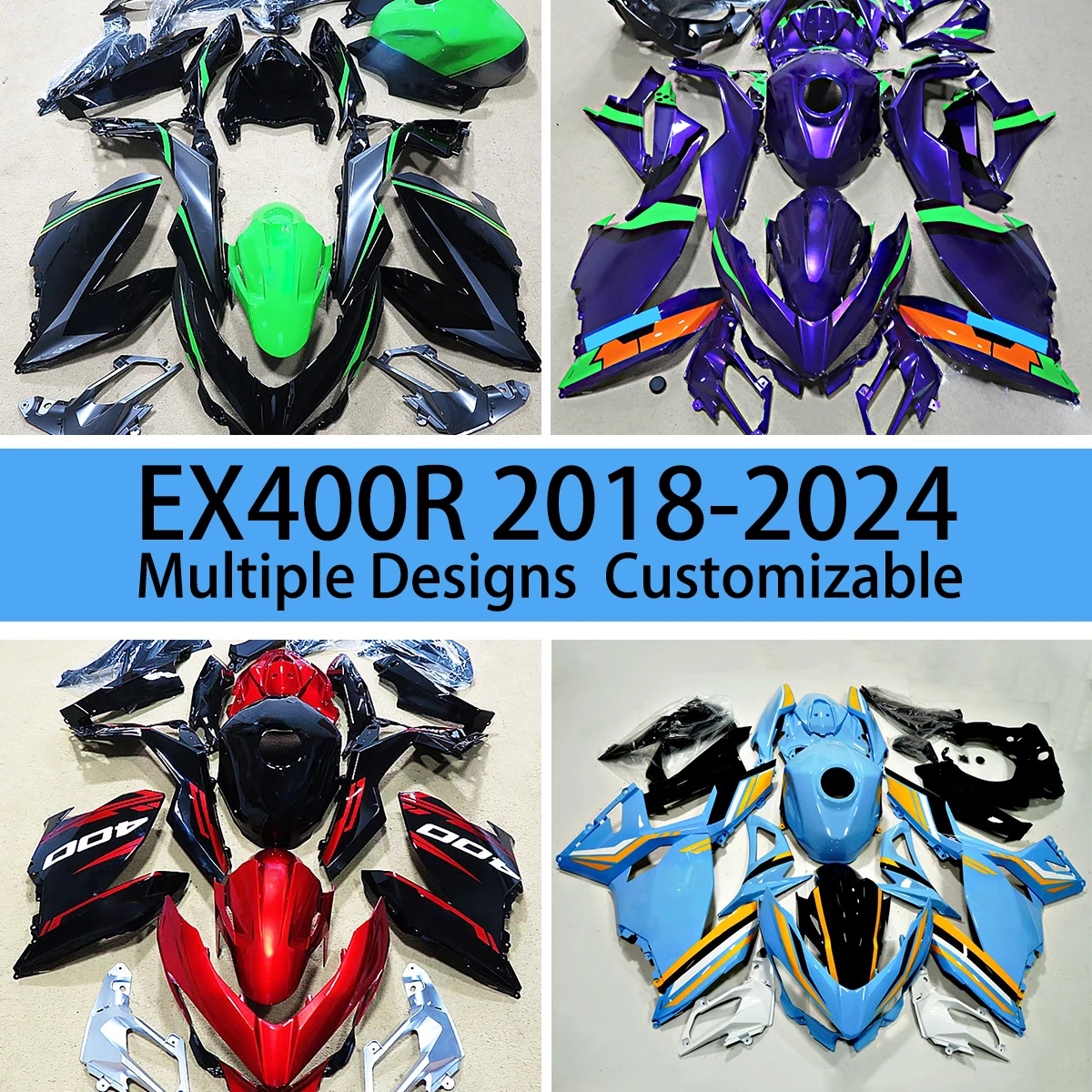 Hot Style Fairings NINJA 400 2018 2019 2020 2021 2022 2023 2024 Motorcycle Injection Fairing Kit for KAWASAKI EX400R 18-24