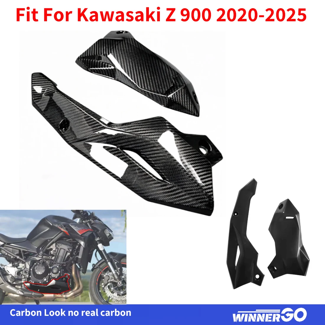

New 2025 Z900 Motorcycle Parts Engine Bellypan Lower Spoiler Protection Fairing Z-900 Fit For Kawasaki Z 900 2020-2026 2023 2024