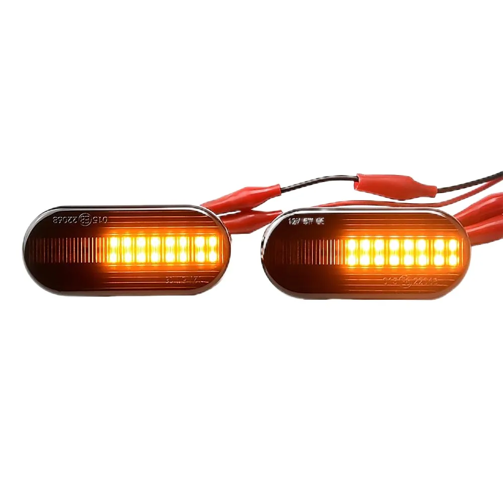 2Pcs Dynamic Flowing LED Side Marker Turn Signal Light for Vw Transporter T5 Polo Golf 3 4 Passat B5 Sharan Lupo Bora Multivan view 3