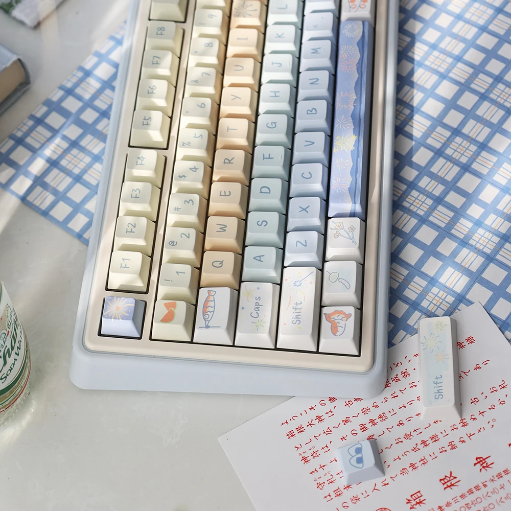 95 คีย์โปรไฟล์เชอร์รี่ PBT Keycaps Spark Conference Theme Key สําหรับคีย์บอร์ด 61/64/68/75 คีย์ AULA F75 KeyCap