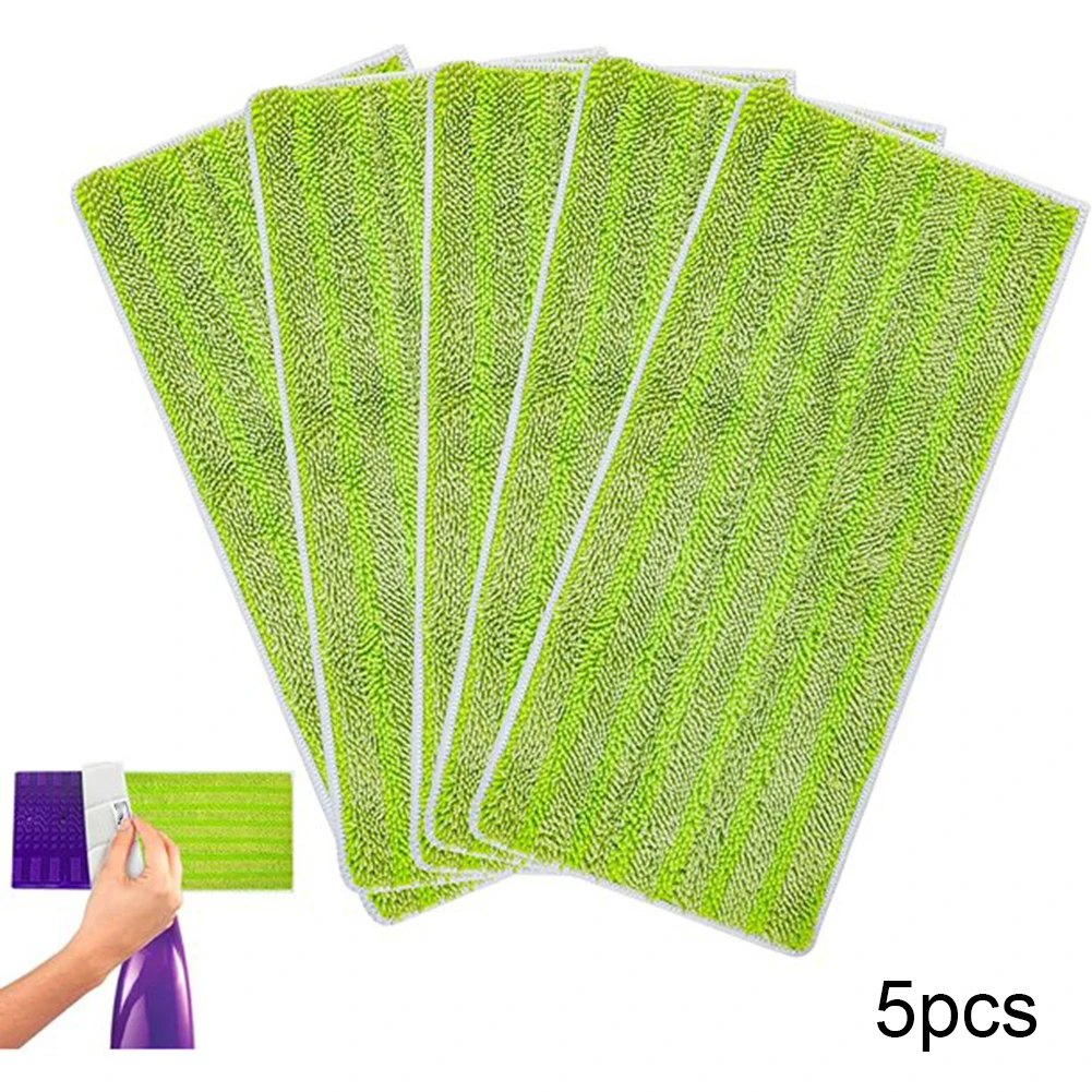 

5pcs Microfiber Cloth Mop Pads For Swiffer For Wet Jet Hardwood And Floor Spray Mop About 29*15cm Vacuum Cleaner Parts
