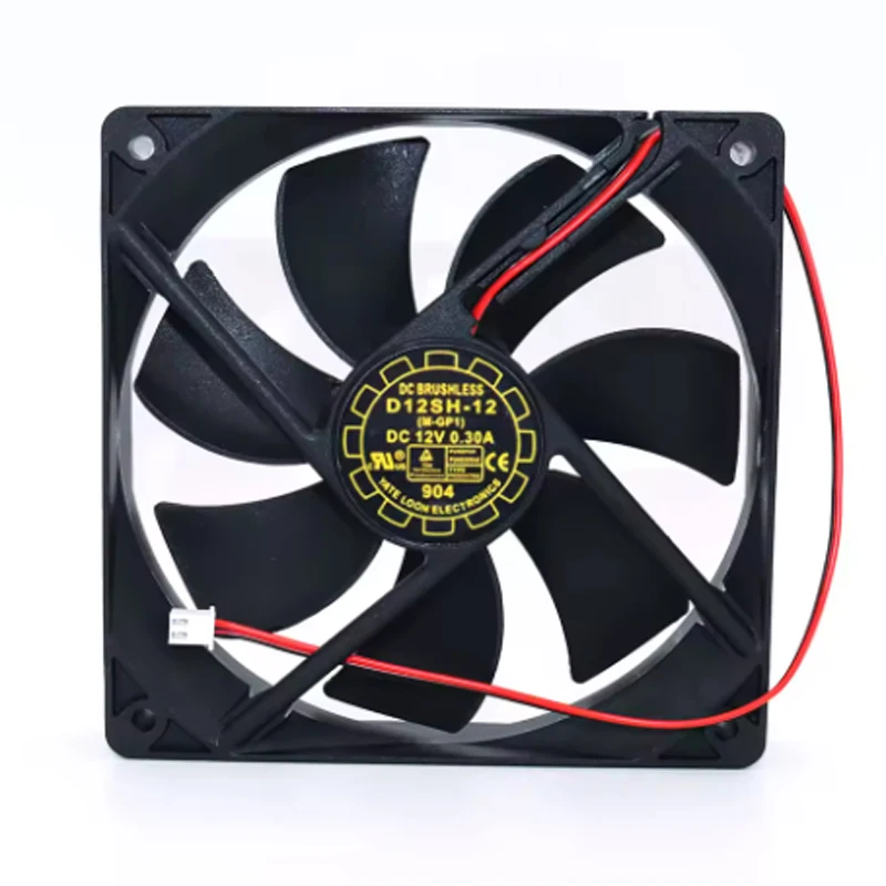 New  D12SH-12 12V 0.3A 12025 12cm silent chassis power cooling fan