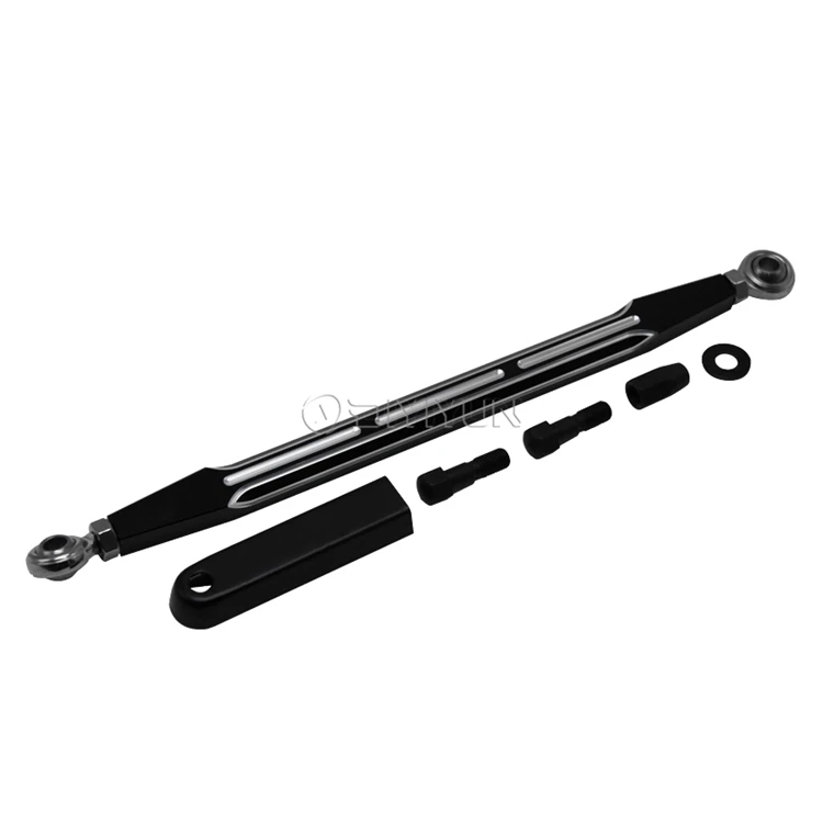 Goldfire Motorcycle Gear Shift Linkage Lever Adjustable Custom Shfter Link Black CNC 330mm Aluminum Compatibility for Harley