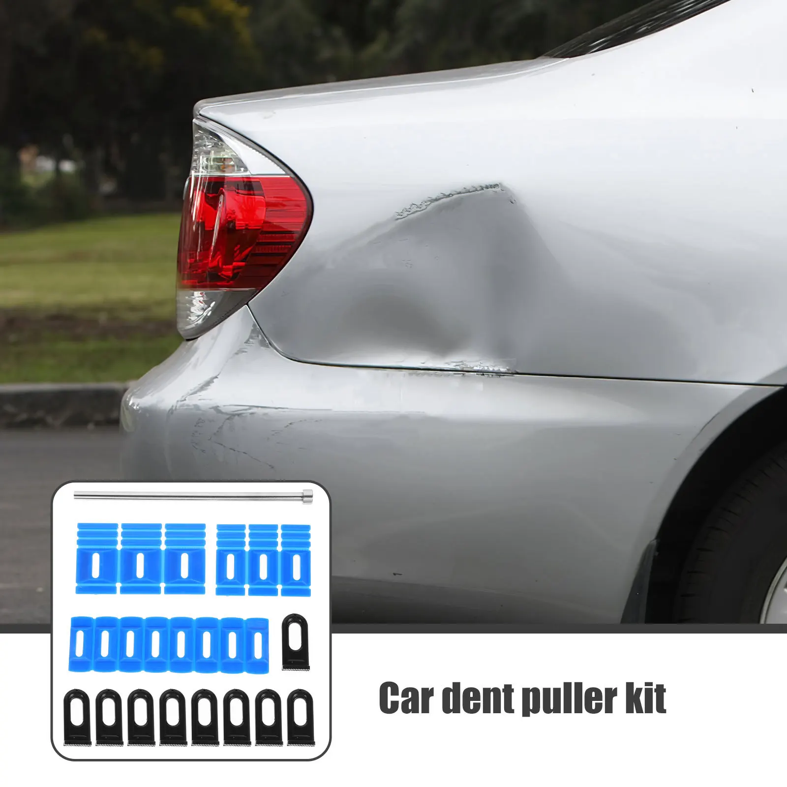 

1Set Car Dent Puller Tabs Dent Removal Kit Auto Body Repair Plastic Stainless Steel Tool Puller Trim Removal Tool