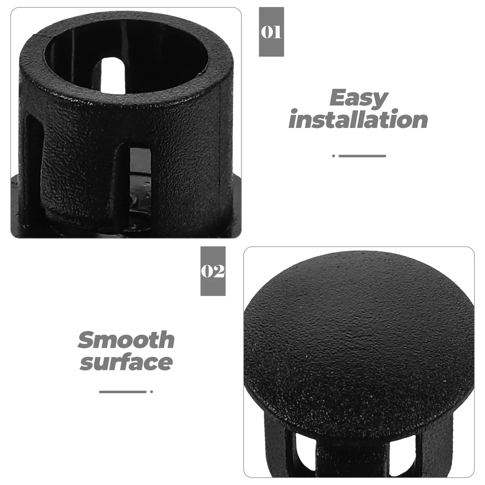 

100 Pcs Clamping Hole Plug Furniture Cover Protectors for Floor Plugs Circular Pipe Cabinet Frame Covers