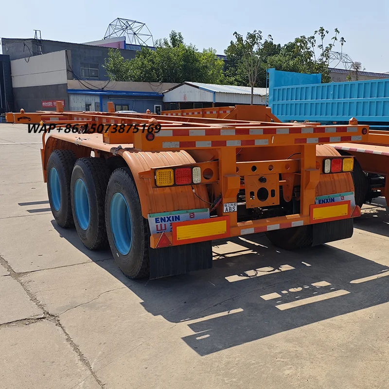 Brand-new 3 Axle Container Skeleton Semi Trailer 40ft High Quality Heavy Duty Truck Trailer Export