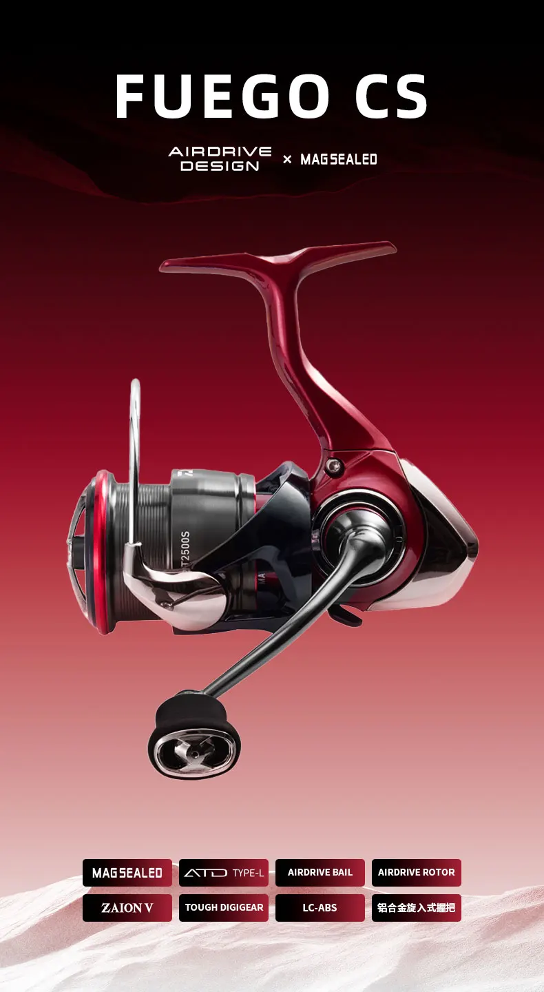 DAIWA 25 FUEGO Spinnrolle Baitcasting-Rolle 6+1BB Maximale Bremskraft 5-12KG Spinnrad – Detail 1