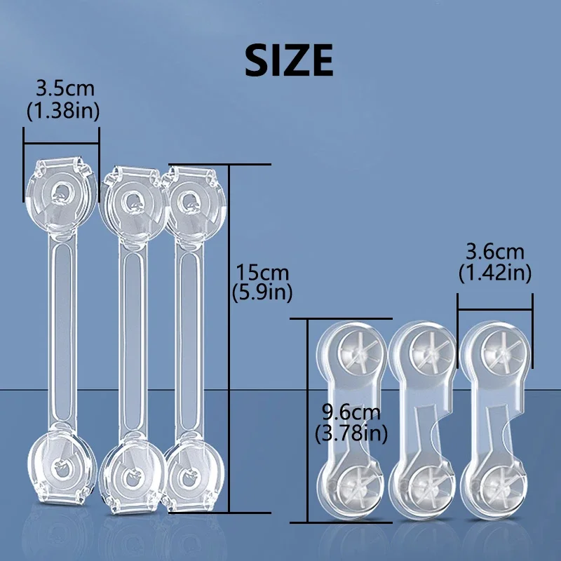 

3/5Pcs Baby Cabinet Locks Strap Drawer Lock Child Anti-opening Refrigerator Lock Home Baby Anti-pinch Safety Protection Buckle