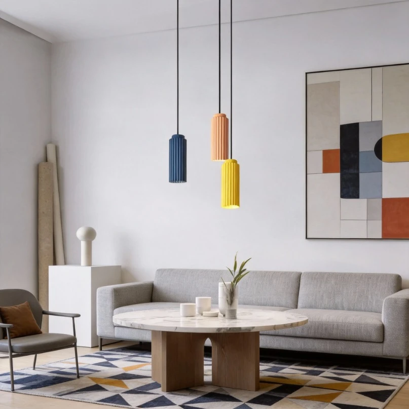 

SANDYHA Modern LED Pendant Light Creative Nordic Long-line Lighting for Bedside Restaurant Bar Table Master Bedroom Study Hotel