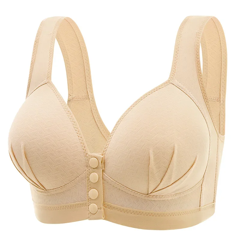 Women's Back Smoothing Minimizer Bra Minimizes Bust Non Padded Women's Steel-free Comfortable Breathable Front-closing Bras for
