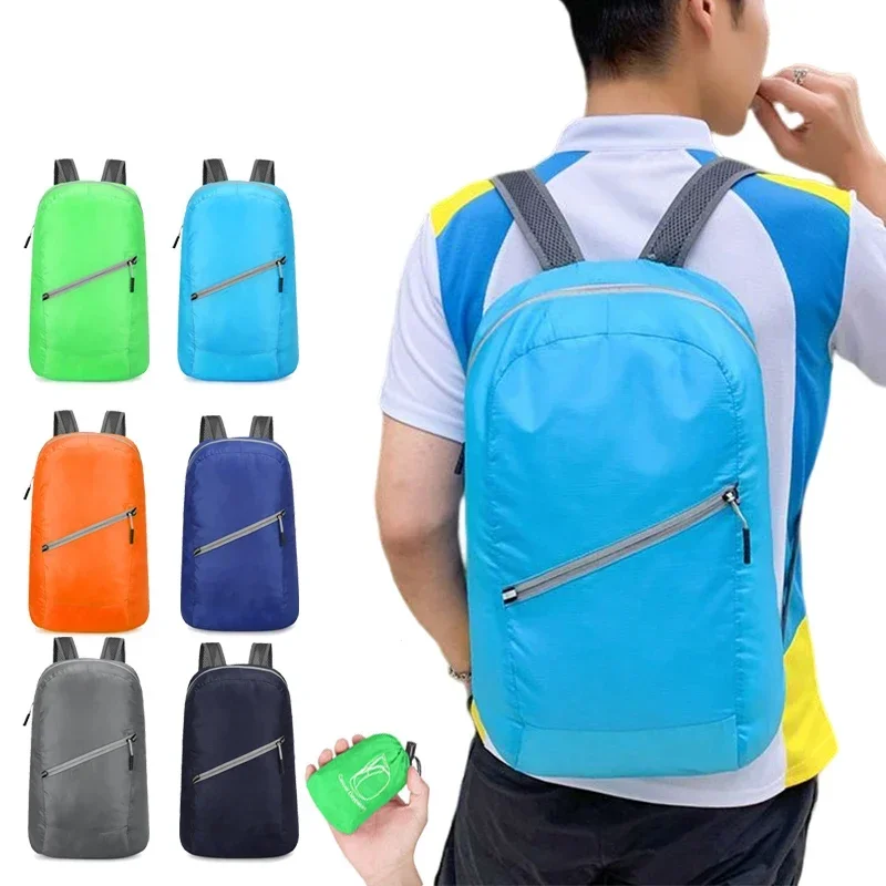 Outdoor Mountaineering Bag 20L Lightweight Portable Backpack Foldable Waterproof Suitable for Unisex Travel Hiking Accessories