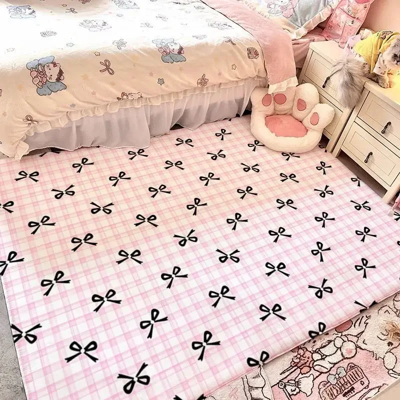 Korean Style Living Room Decoration Girl Carpet Large Area Rugs for Bedroom Home Fluffy Soft Floor Mat Thick Plush Cloakroom Rug