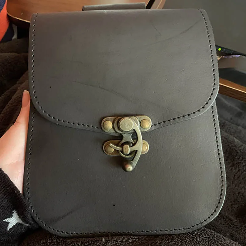 Średniowieczny skórzany portfel na pasek w stylu wikingów, torba męska damska steampunk, kostium rycerza pirata, antyczna sakiewka na akcesoria, cosplay dla dorosłych