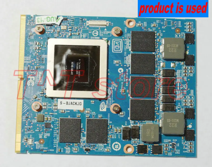 USED GTX770M GTX 770M For Clevo P151SM1 P170SM P150SM Laptop 3G GDDR5 MXM 3.0 Graphics Video Card N14E-GS-A1 6-71-P15SL-D01A