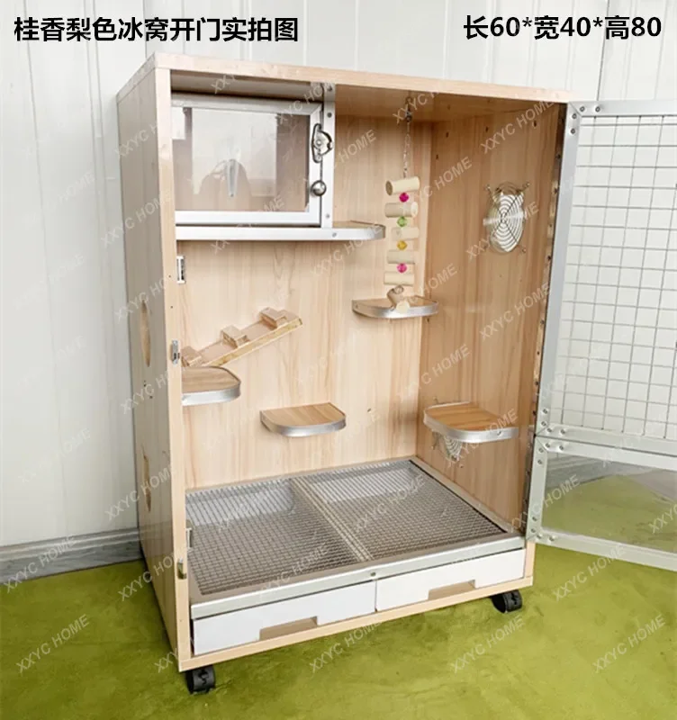 Chinchilla cage Chinchilla cabinet cage Chinchilla villa solid wood ecological board, cage pet special