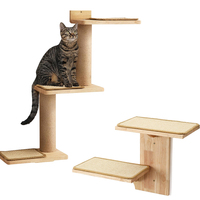 Cat Wall Shelf Wooden Cat Perch Furniture for Sleeping Cats Shelves Stair Cat Climbing Training Steps DIY Cat Climbing Platform
