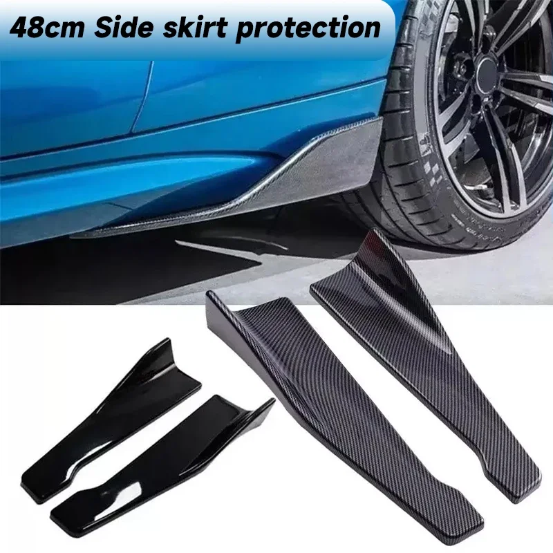 

GEFENSI Universal 48CM Length Car Side Skirt Rear Bumper Lip Splitter Winglet Aprons Protector Scratch Automotive Accessories