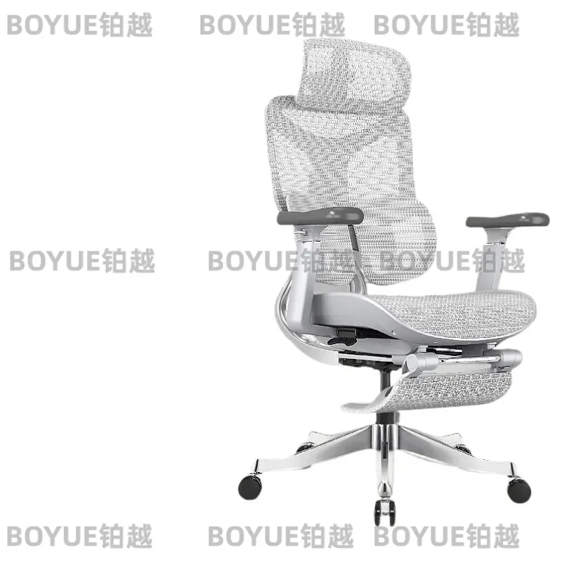 Ergonomic Reclining Office Chair with Footrest Comfortable Gaming Seat for Home Dorm Nap Dual Purpose Adjustable Desk Chair