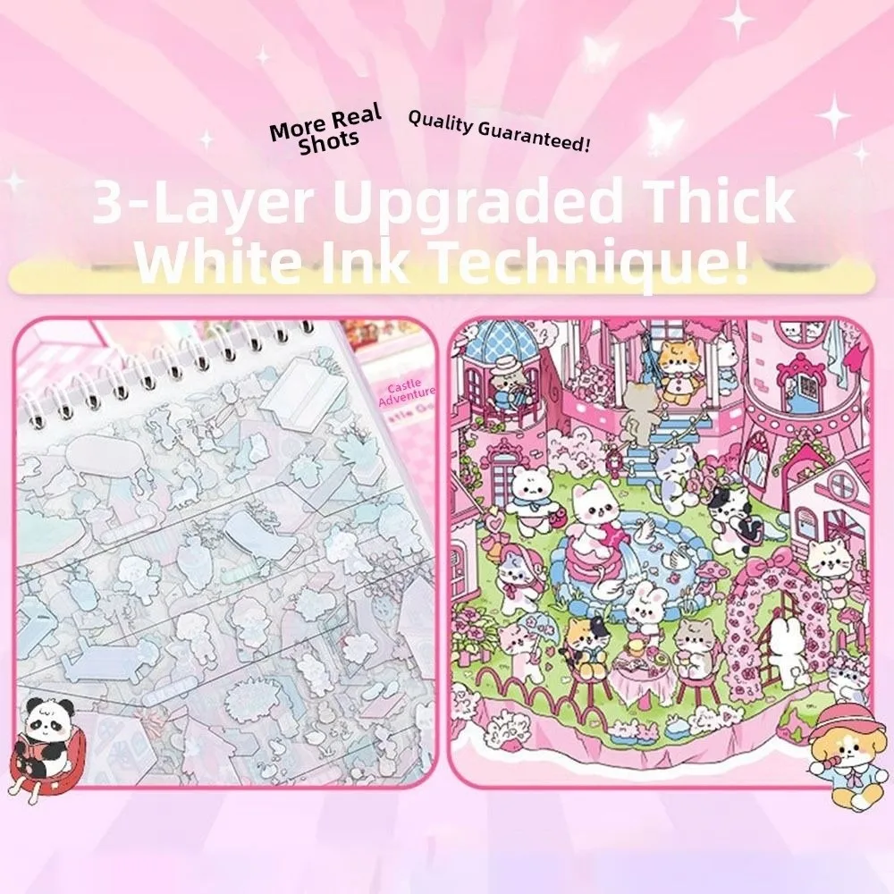 

Миниатюрная книга-наклейка с изображением домашних животных, мини-визуальное укладка, сделай сам, пейзажная книга-наклейка, миниатюрная коллекция сцен, подарки