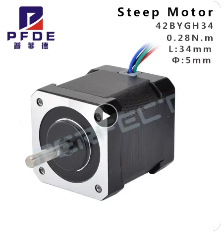 42BYGH34  High Torque Nema 17 Stepper Motor For 3D Printer CNC Milling Engraving Machine 0.28N.m 4-Lead 1.5A Electric Motors