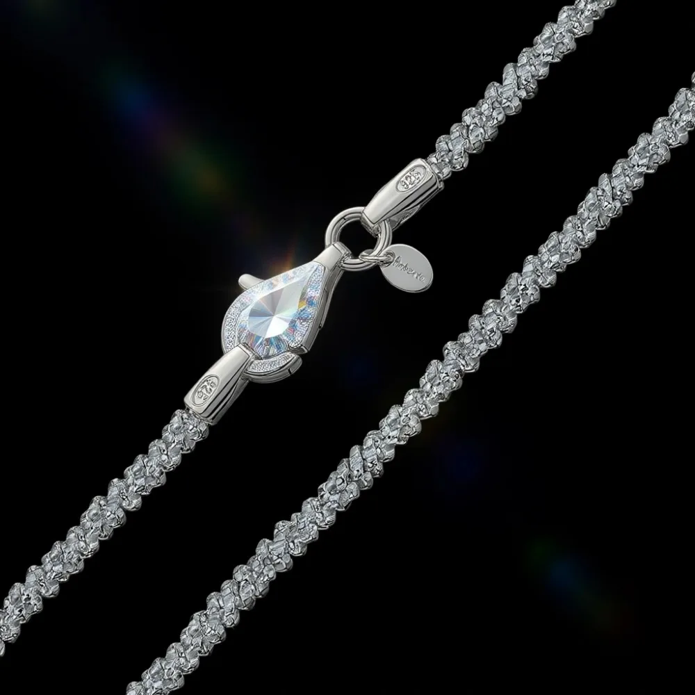 

Итальянское серебряное колье 925 пробы с алмазной огранкой для женщин, 1,7 мм