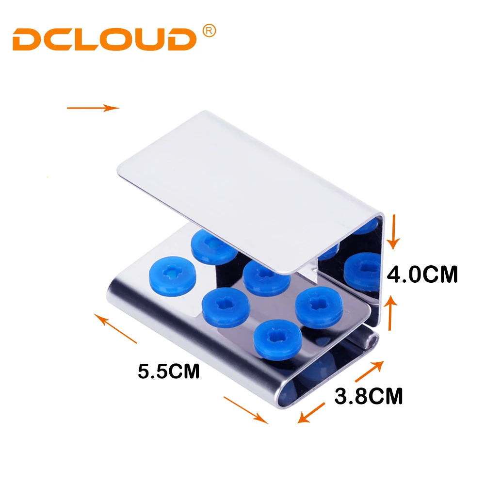 6 Hole Dental Ultrasonic Scaler Tip Holder Box Auotclavable Disinfection Case with Cover fit EMS/DTE/Woodpecker/SATELEC/NSK