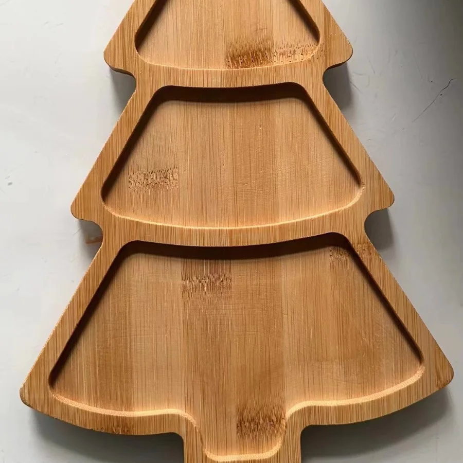 Wooden Christmas tree platter Appetizer platter Candy snack Dessert serving platter Christmas tree tray platter snack sushi