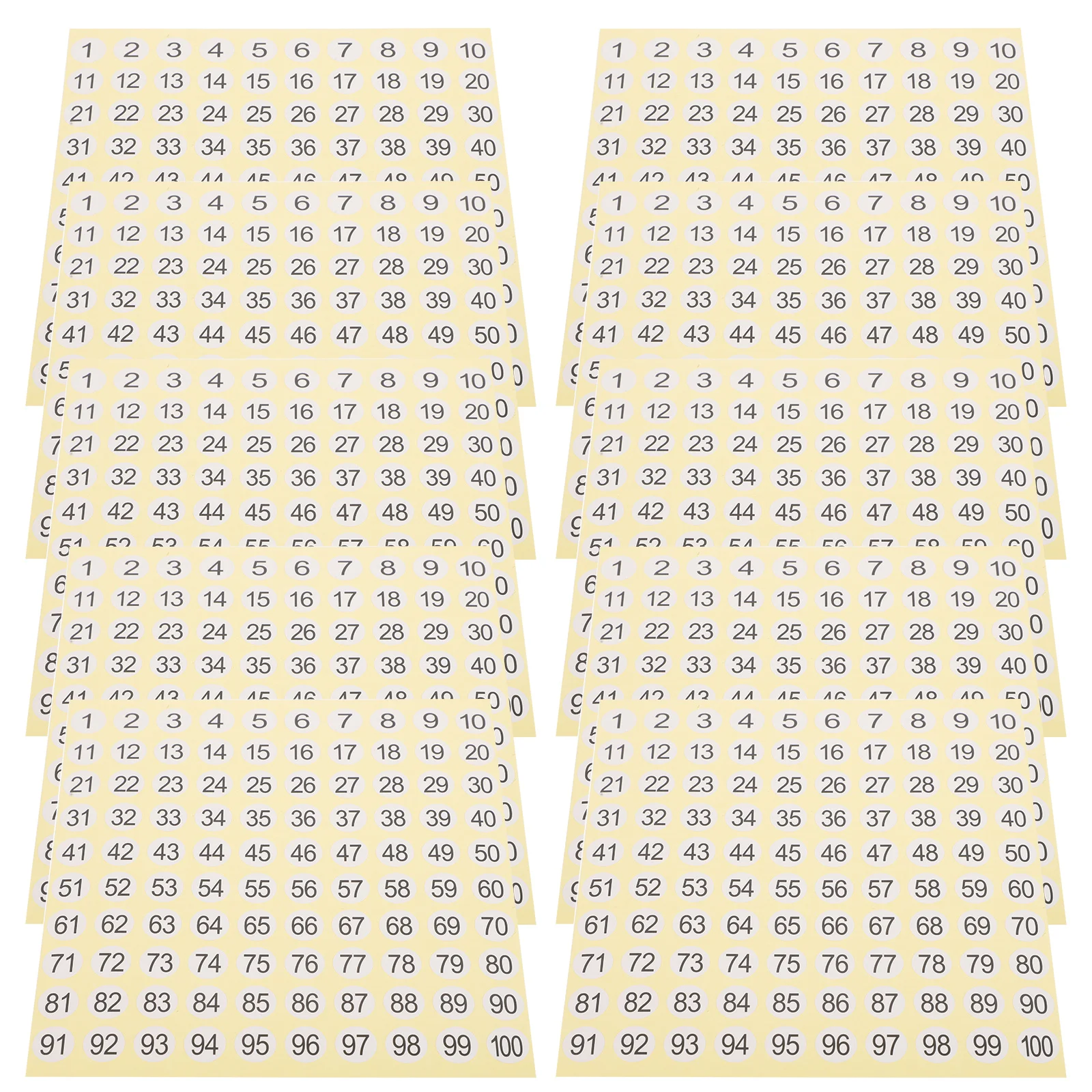 

15 листов наклеек с цифрами 1-100, маленькие круглые этикетки, самоклеящиеся номерные наклейки для организации офиса, дома, класса