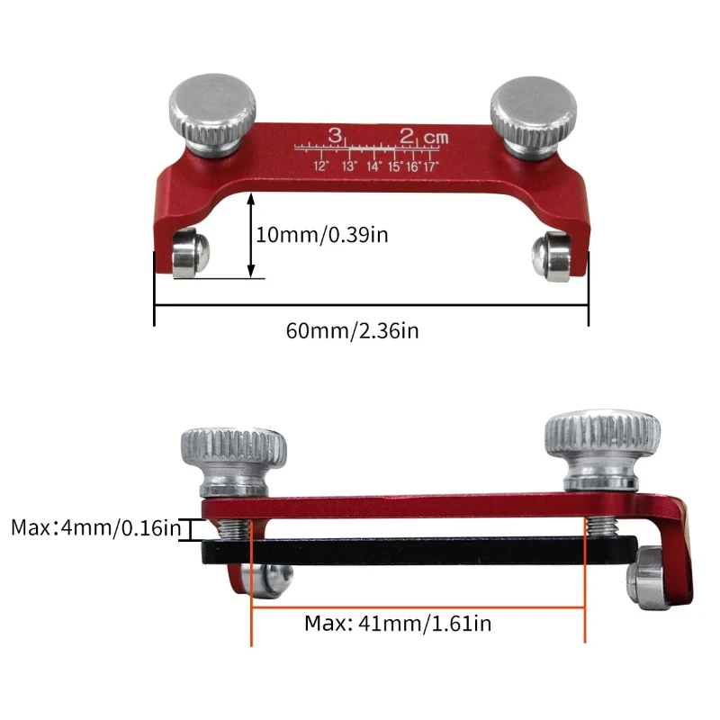 Fixed Angle Knife Sharpener - Aluminum Honing Guide Chisel Sharpening Holder Guide for Woodworking Chisels and Planes with Scale