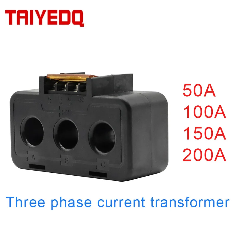 Three Phase 0.5 Class Current Transformer CT5 AC Current Transformer 50A 100A 200A Current Sensor