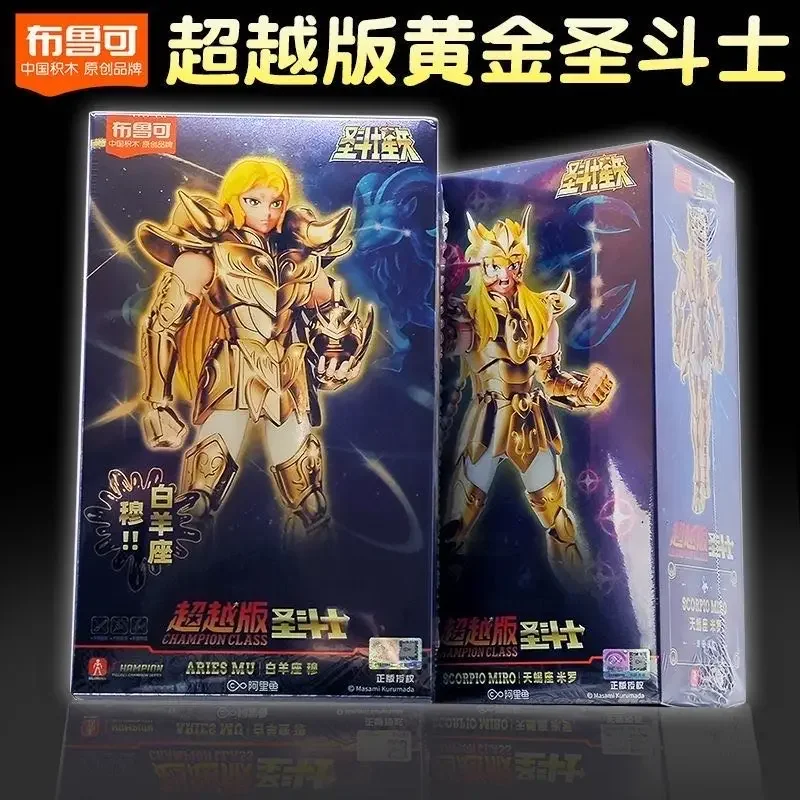 BLOKEES Modelo Saint Seiya Myth Cloth EX Leo Aiolia/Aries MU/Escorpio Milo Caballeros del Zodíaco Figura de acción de armadura de PVC