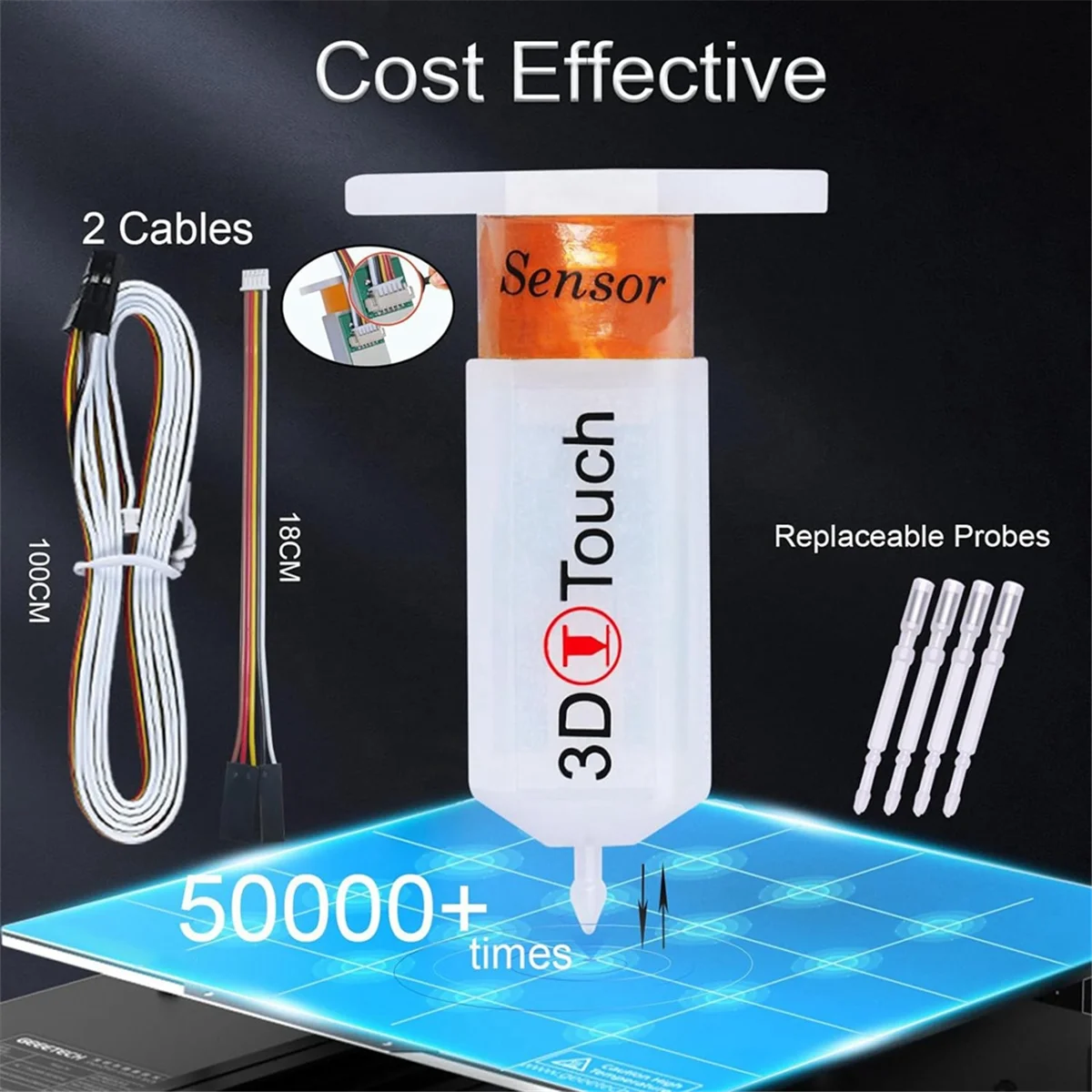 Upgrade BL- Touch V3.2 Auto Bed Leveling Sensor with 4 Brackets BL - Touch Kit for 8 or 32 Bit Motherboard