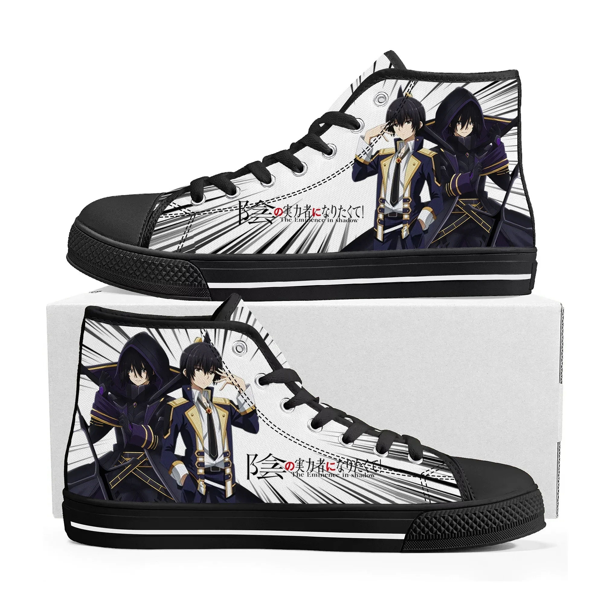 

Hot Anime The Eminence in Shadow Cid Kageno High Top Sneakers Men Women Teenager Canvas Sneaker Casual Couple Shoes Custom Shoe